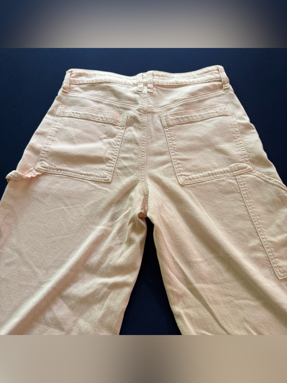 American Eagle Jeans Womens 6 Long Light Pink Super High Rise Baggy Wide Leg - Picture 9 of 16